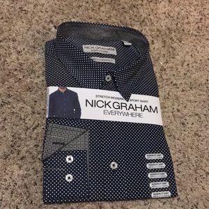 NWT nick graham button up stretch modern fit shirt